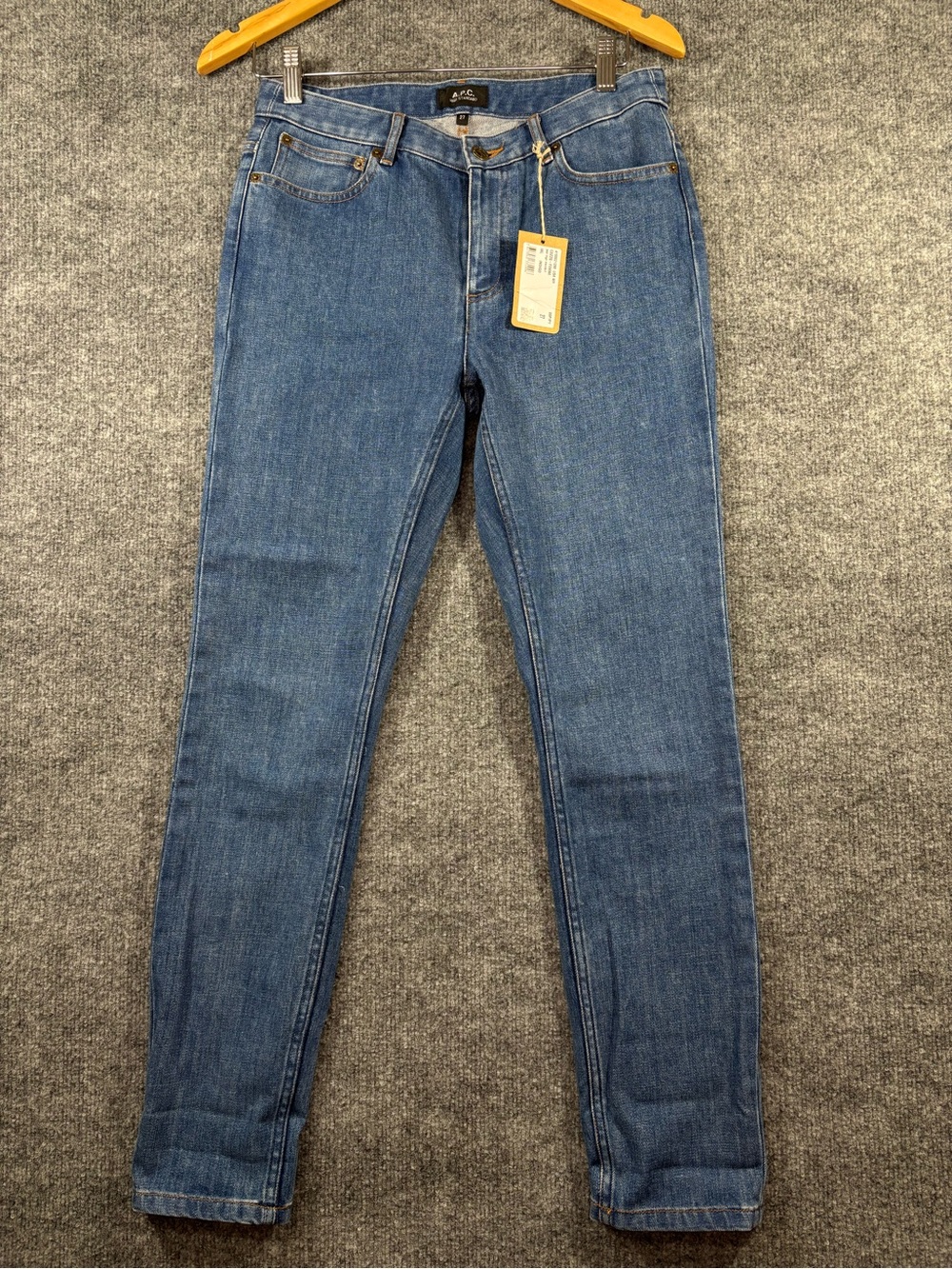 A.P.C. High Standard Jeans Women’s 27 Indigo Blue Stretch Denim New with Tags